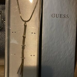 GUESS Gold-Tone Long Tassel Pendant Necklace